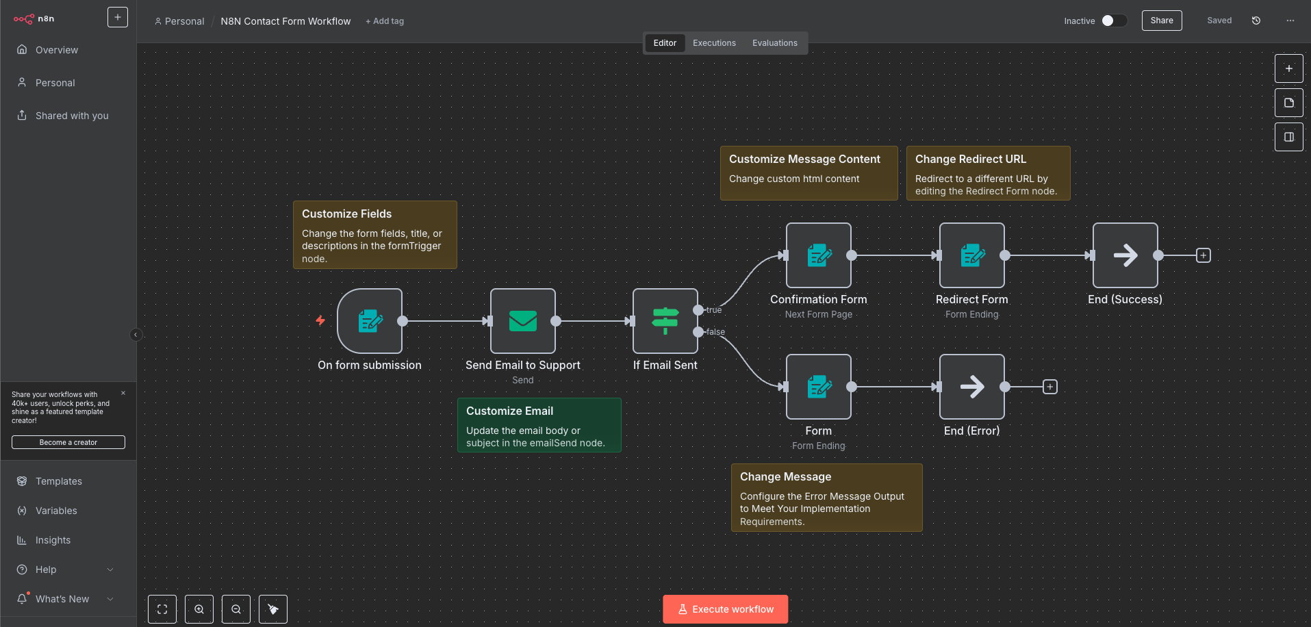 Interfaz de n8n para chatbots AI